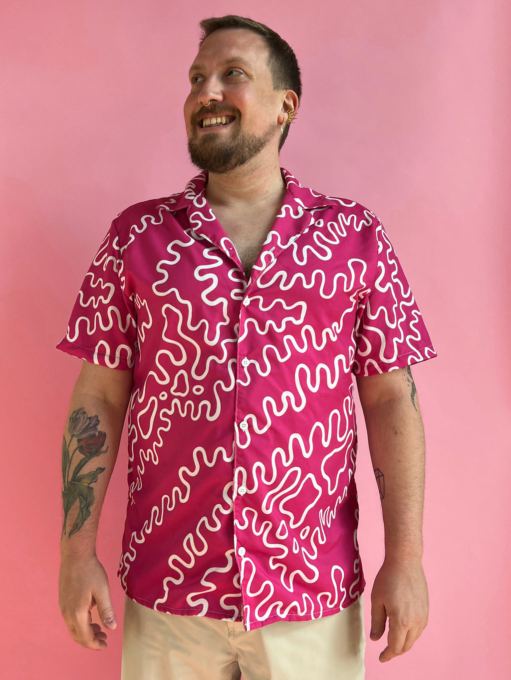 The Pink Amoeba Button Up