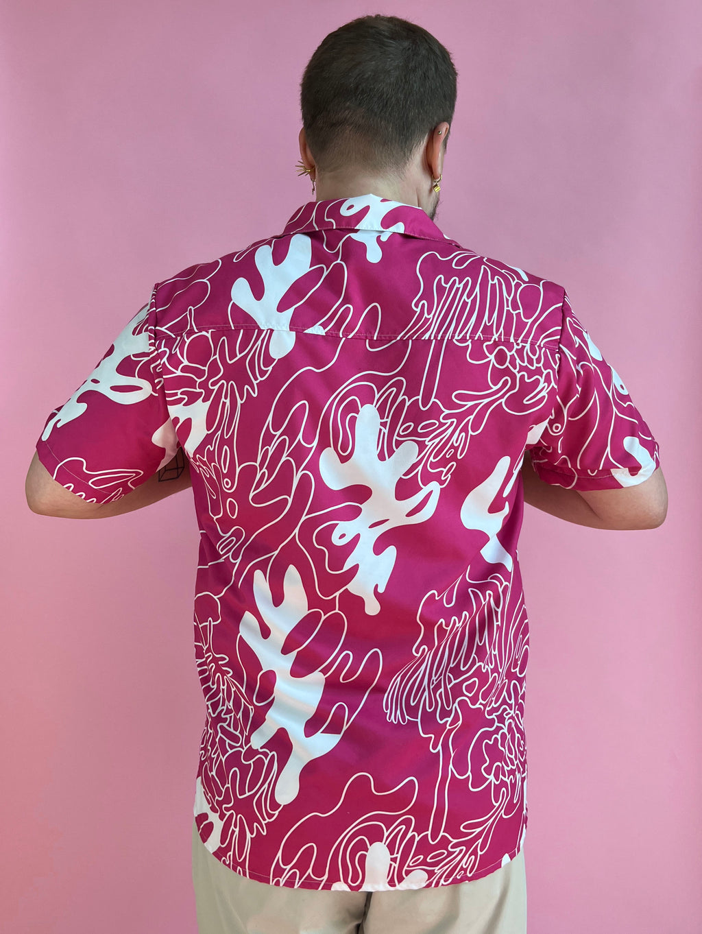 The Pink Aqua Button Up
