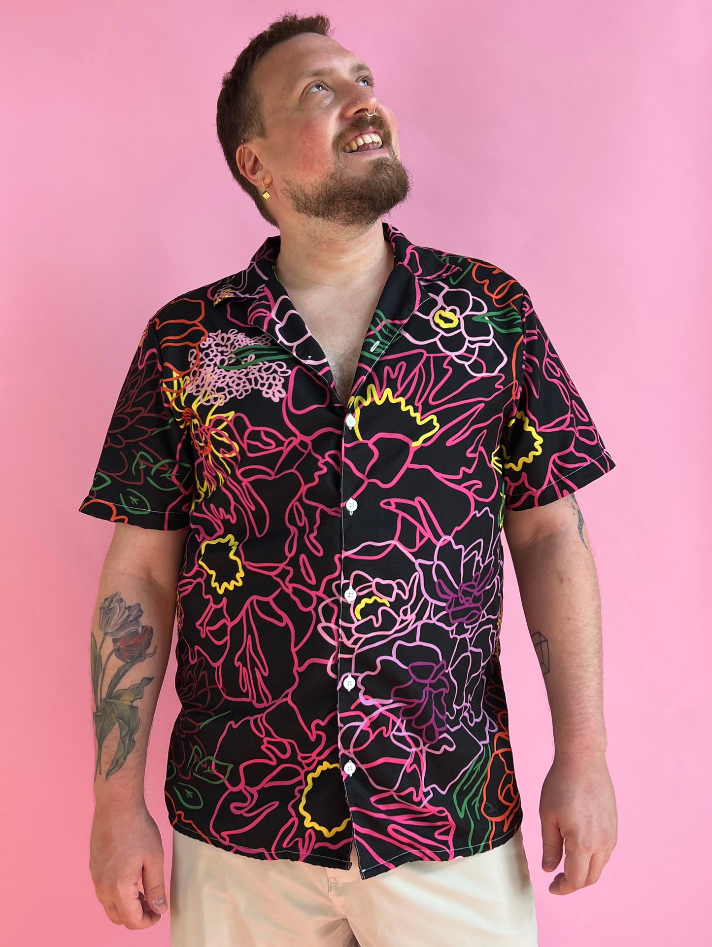 The Neon Flowers Button Up