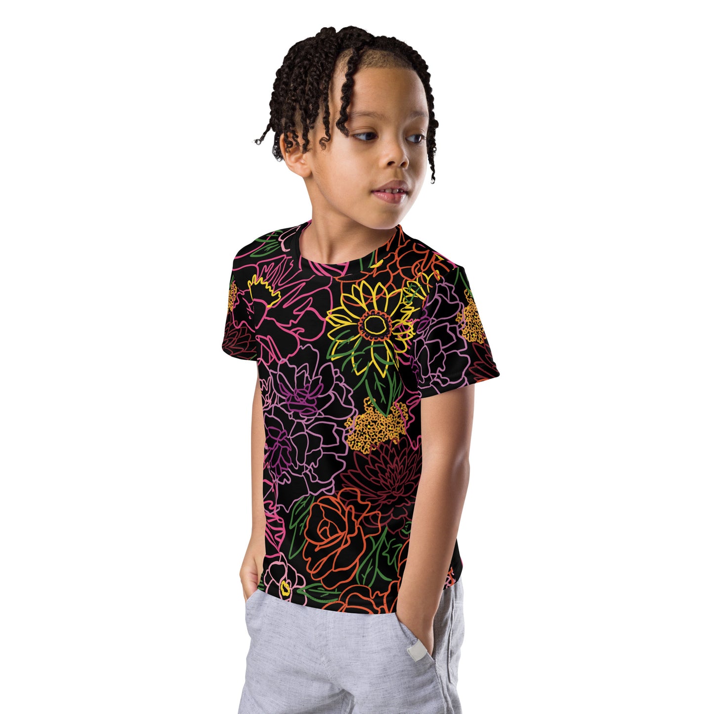 The Neon Flowers Kids Tee