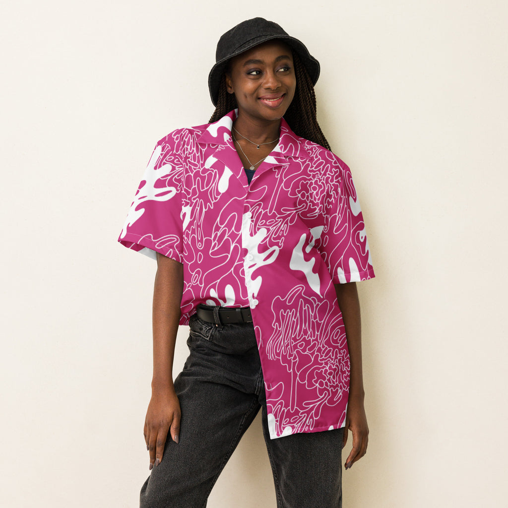 The Pink Aqua Button Up
